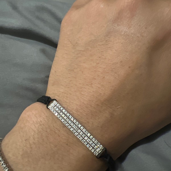Diamond Tennis Bracelet, Mens Bracelet - Etsy