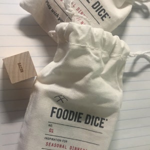 Foodie Dice® No. 1 Seasonal Dinners (tumbler) - Classic Edition // Laser  engraved wood dice for cooking Inspiration/Cooking gift, foodie gift,  hostess