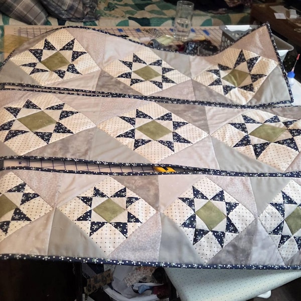 Star Table Runner PDF Sewing Pattern; Quilted Table Runner; Modern ...