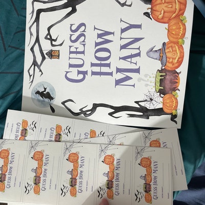 Halloween Guess How Many Game Halloween Baby Shower Game Bridal Shower ...