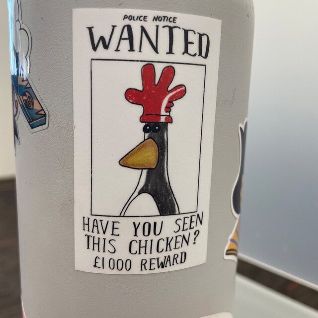 Mug Wallace And Gromit - Motif Feathers McGraw WANTED POSTER - Blanc/rouge, Design Collector - Neuf