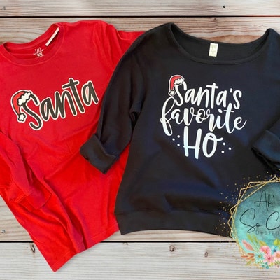 Santa's Favorite Ho Svg, Couple Christmas Shirts Svg, Funny Christmas ...