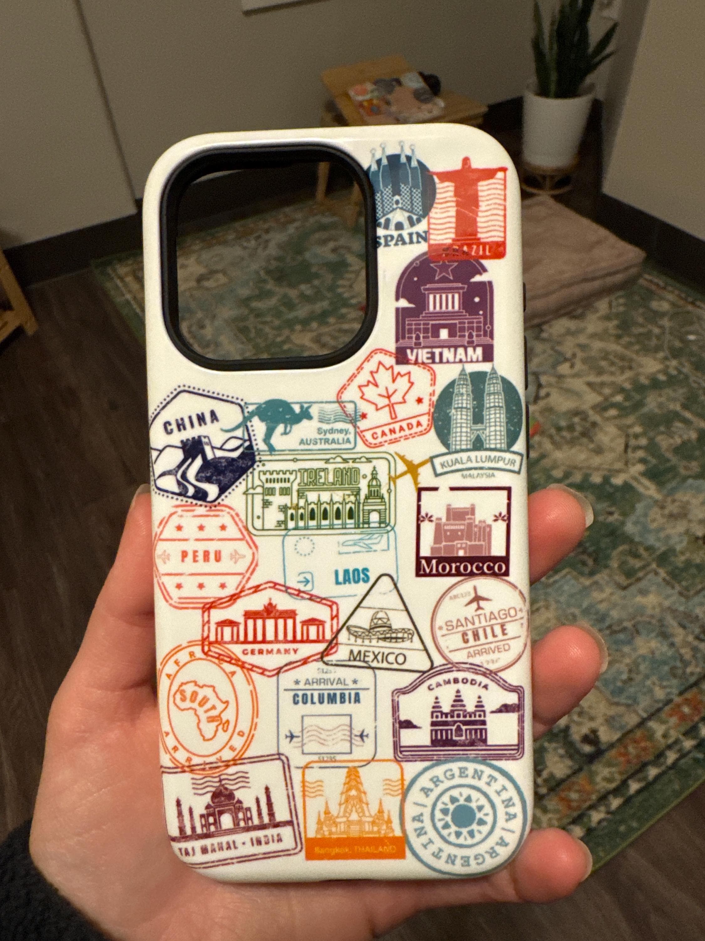 Create Your Own Travel Country Passport Stamp Travel Phone Case, For iPhone 13 15 14, Travel the World, Traveling Quote, Cute Thin Silicone,