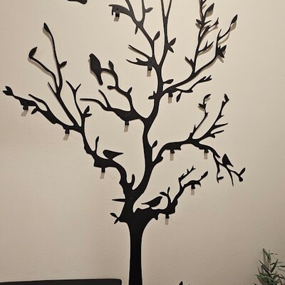 Metal Tree Coat Rack Birds on Branch / Entryway Organizer / Metal Coat ...
