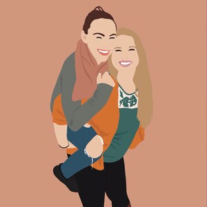 Friends illustration Digital Friends personalized drawing | Etsy