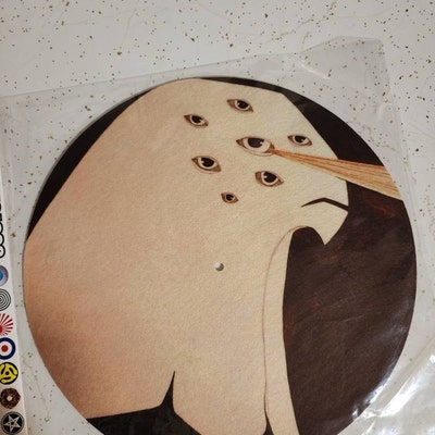 Slipmat In Feltro Per Giradischi - Diametro 12", Antiscivolo, Antistatico, Grafica Personalizzata Snaggletooth