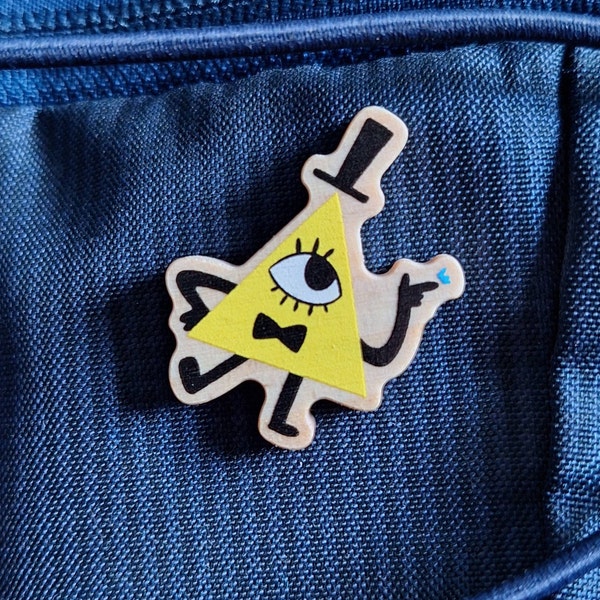 Bill Cipher Gravity Falls Wooden Pin - Etsy Canada
