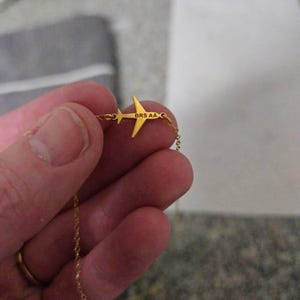 Customer photo, Airplane Necklace