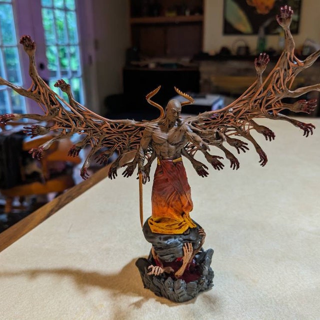 Ancient Shadow Archangel Miniature | Fallen Angel | 5 Sizes Resin