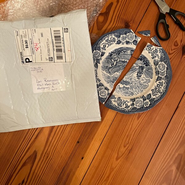 Churchill Blue Willow Pattern Dinner Plate Etsy