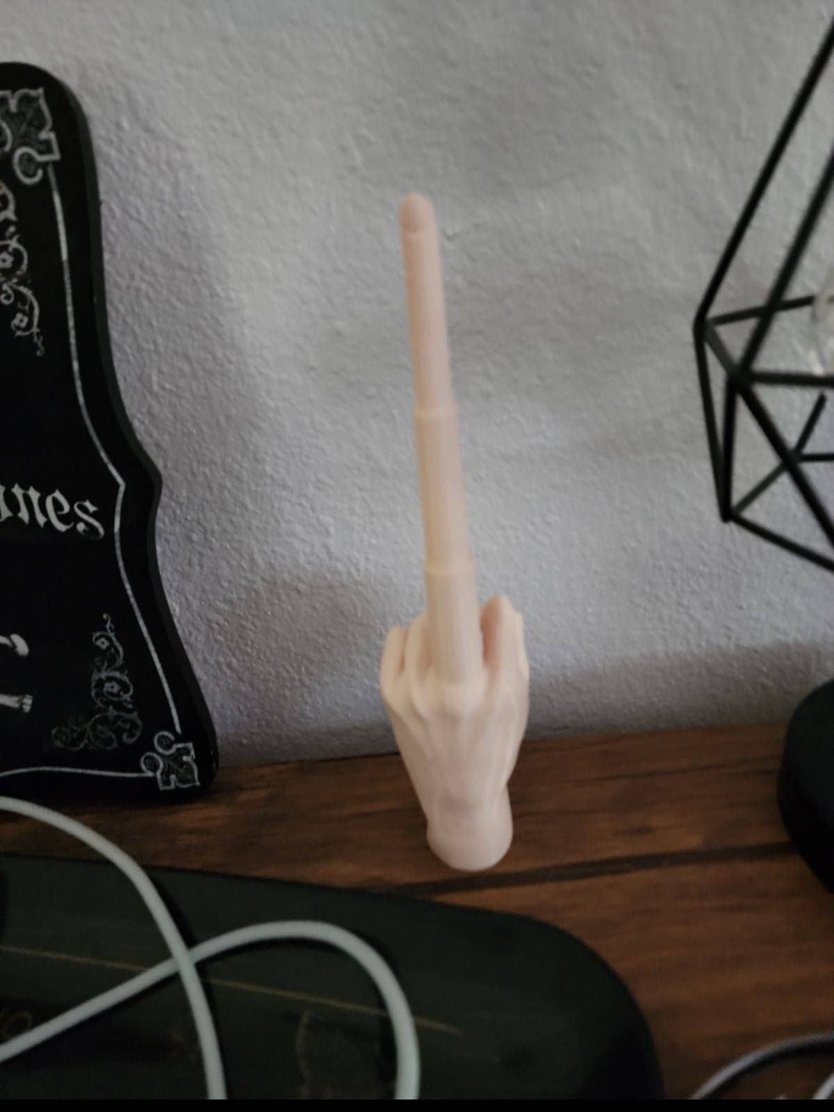Collapsing Middle Finger | Gag Gift | Desk Toy | Fun Fidget Toy | Stocking Stuffer | 3D Printed