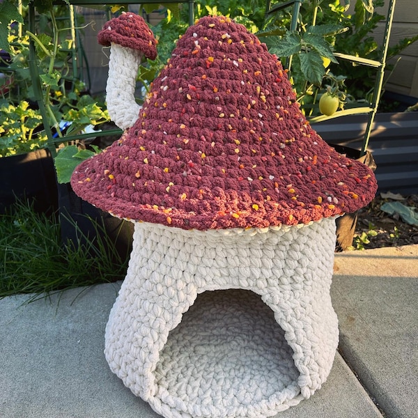 Mushroom Cat House Crochet Pattern - PDF File - Etsy