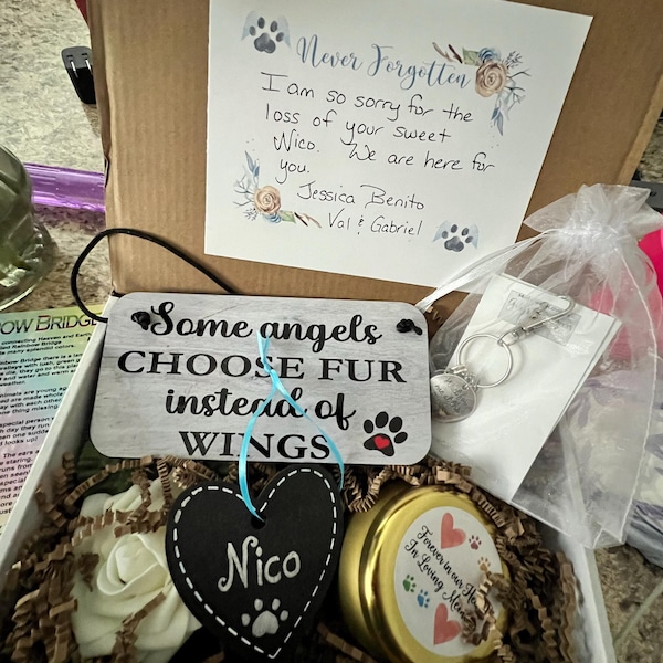 Pet Sympathy Gift Box, Pet Loss, Dog Loss Gift, Cat Loss Gift, Custom ...