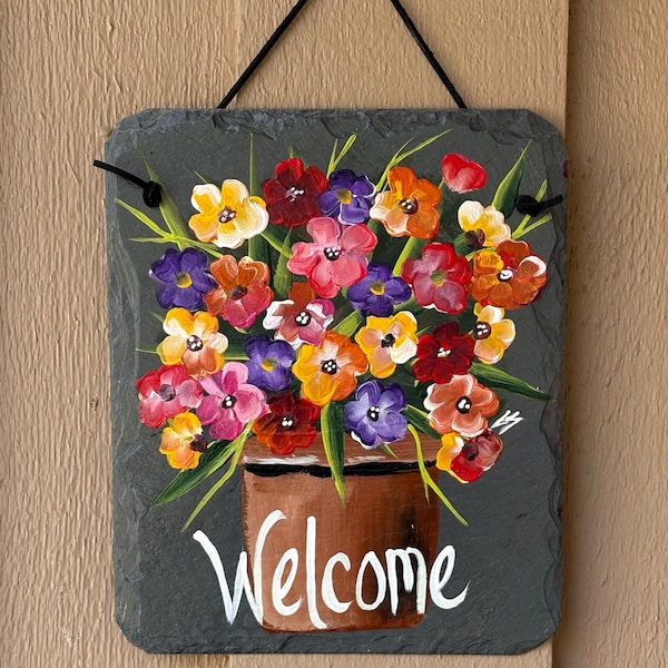 Spring Slate Sign, Summer Slate Sign, Slate Garden Sign, Door Decor ...