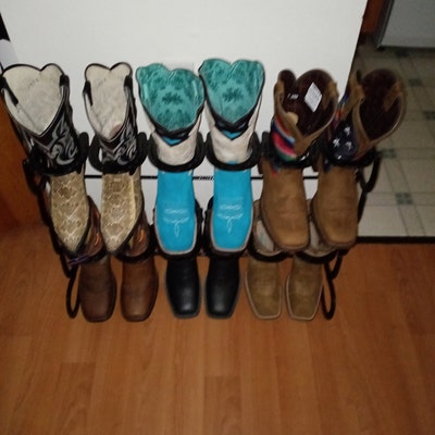 Boot Rack, Horseshoe Decor, Horseshoe Art, Western Decor, Horseshoe ...