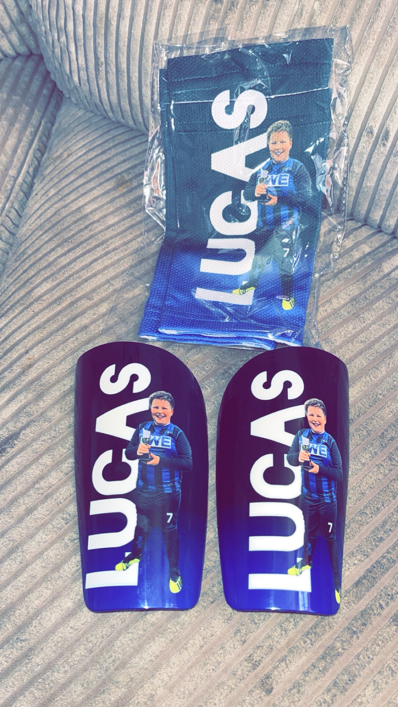 Custom Photo Shin Pad and Sleeve for Soccer Football Lovers