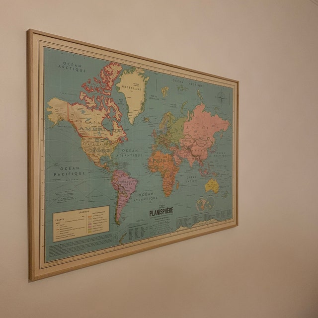 Planisphère Tableau XXL - world-maps