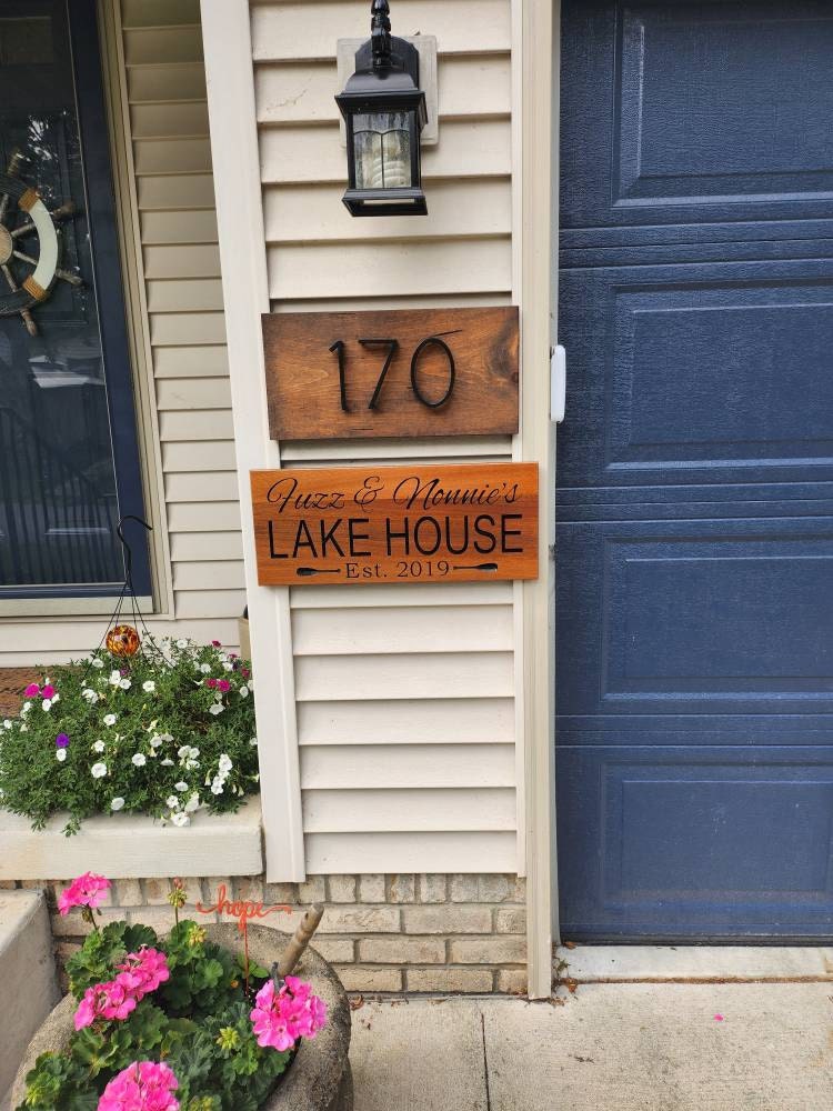 Custom Carved Wood Sign: Lake House, Cabin, Lodge Decor
