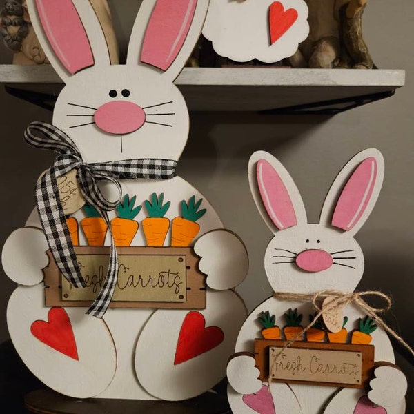 Carrot Patch Bunny Shelf Sitter SVG | Laser Cut File | Glowforge ...