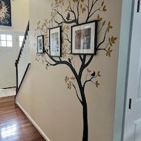 Wall Decal Large Tree Decals Huge Tree Decal Nursery With Birds White ...