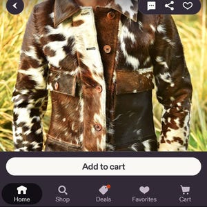 Men's Cowhide Leather Jacket – Real Hair-on Pony Skin Western