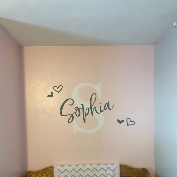Girls Name Wall Decal- Girls Name Nursery Decal- Girls Name Vinyl Decal ...