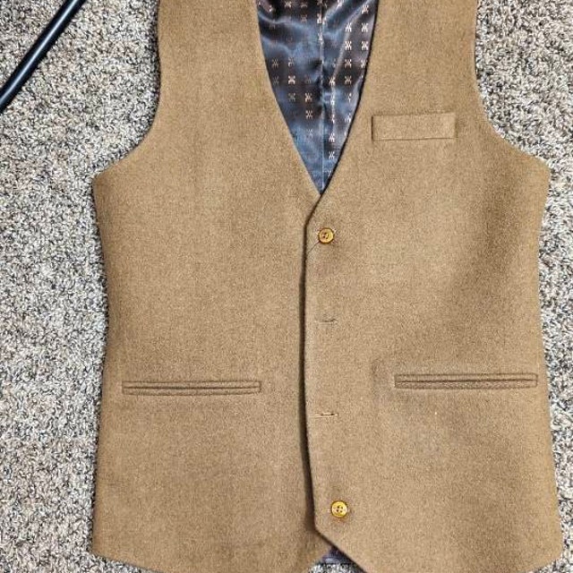 Gilet da uomo Gilet in tweed a spina di pesce Vintage formale con risvolto retrò – acquista a prezzi convenienti sul marketplace