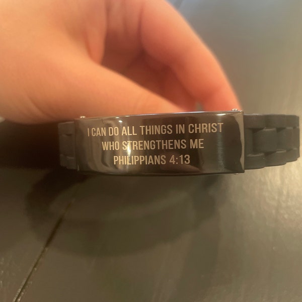 Personalized Bible Verse Bracelet Custom Engraved Scripture Bracelet ...