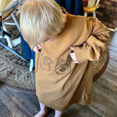 Cute Dog Design Embroidered Hoodie