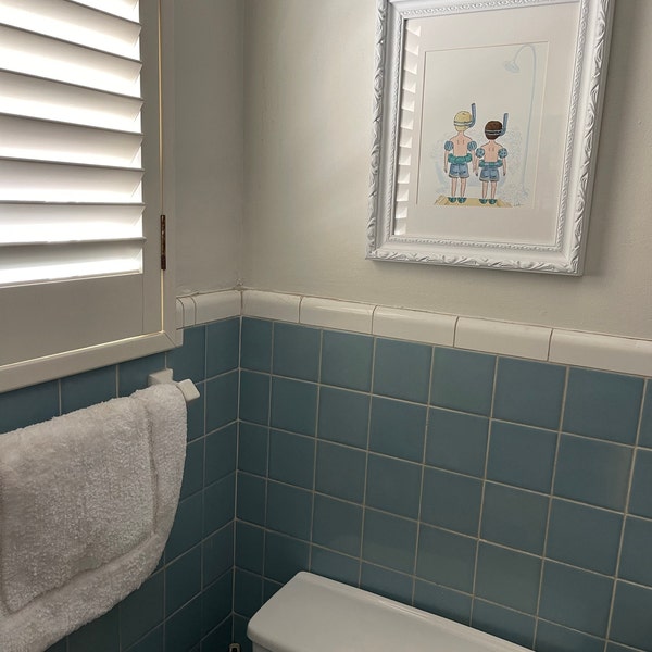 Brothers Bathroom Art Boys Bathroom Art Print Art for Kids Bathroom Art ...
