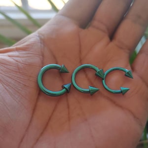 ARCTIC BLUE Triple Stack Fan Hinged Segment Ring Clicker | Etsy