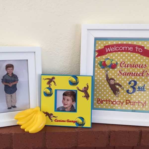 Curious George Birthday Welcome Sign DIY - Personalized - Printable ...