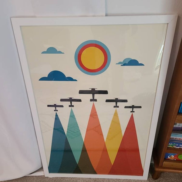 Planets of the Solar System Retro Poster, Digital Printable Mid Century ...