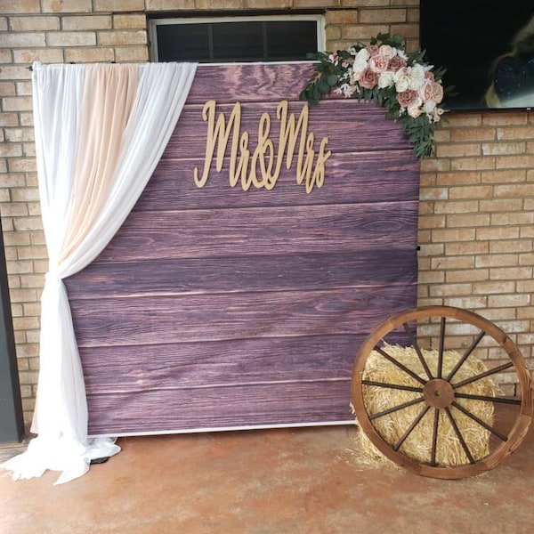 Mr & Mrs Sign, Wedding Backdrop, Mr and Mrs, Bridal Shower Backdrop ...