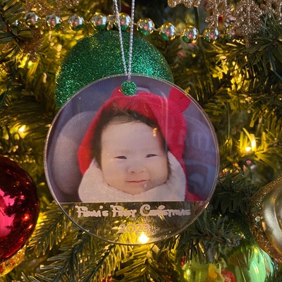Personalized Family Picture Ornament, Christmas Gift Ornament, Custom ...