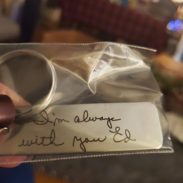 Signature Key Chain-actual Handwriting-laser Engraved-brushed Stainless ...