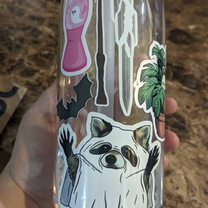 Ghost Raccoon Sticker, Halloween Spooky Vinyl, Cute Car Decal ...