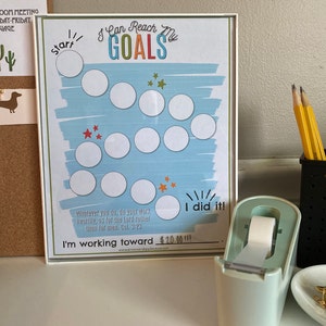 Goal Chart Kids Printable Rewards Chart Chore Tracker - Etsy