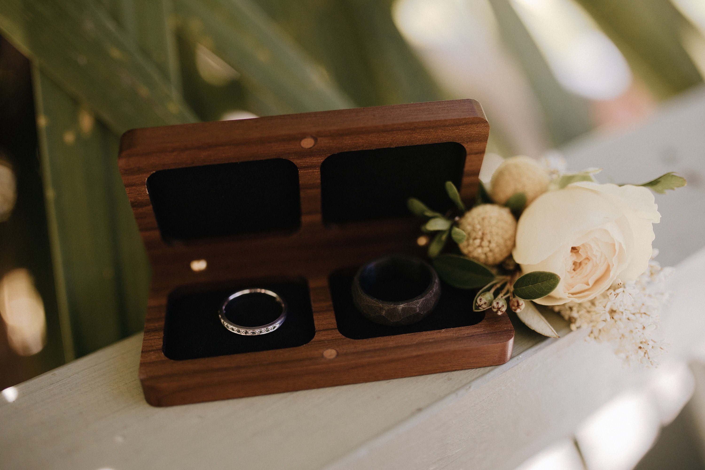 Wedding Ring Box, Wedding Gift, Woodsbury, Anniversary Gift, Wooden Box, Ring Box, Valentine&#39;s Gift, Handmade box, Walnut Timber (Wedding)