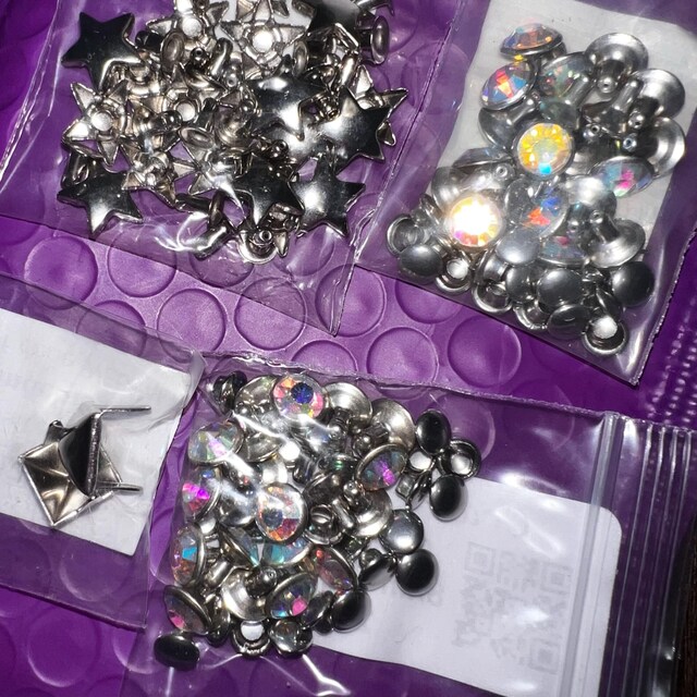 200 Rivetti A Stella Per Pelle E Abbigliamento - Borchie In Metallo, 10 Mm, Colore Nero