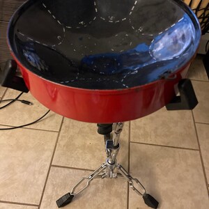 Vintage Steel Drum: Woodstock Percussion Red Black Calypso