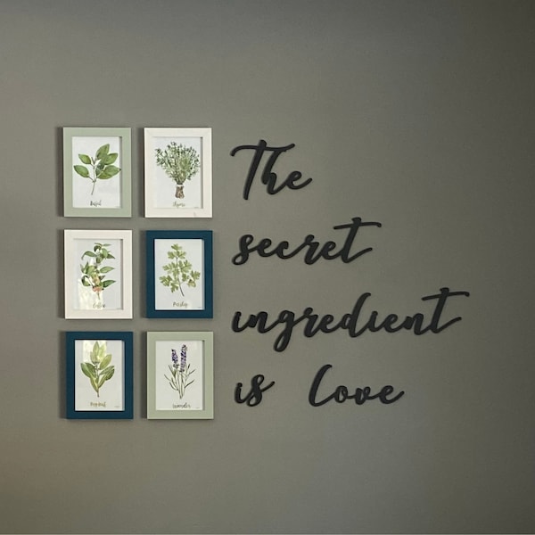 Set of 6 Herb Art Prints, Watercolor Painting, Herb Wall Art, Kitchen ...