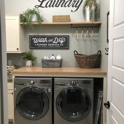 Laundry Sign Metal Word Sign Laundry Room Decor Bathroom - Etsy