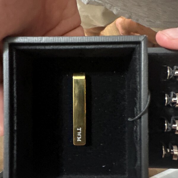 Initial Personalised Tie Clip By Ellie Ellie