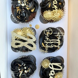 24 Stück Happy Father's Day Cupcake Toppers – Glitzernde Dekoration Für Vatertag, Geburtstag & Mottopartys