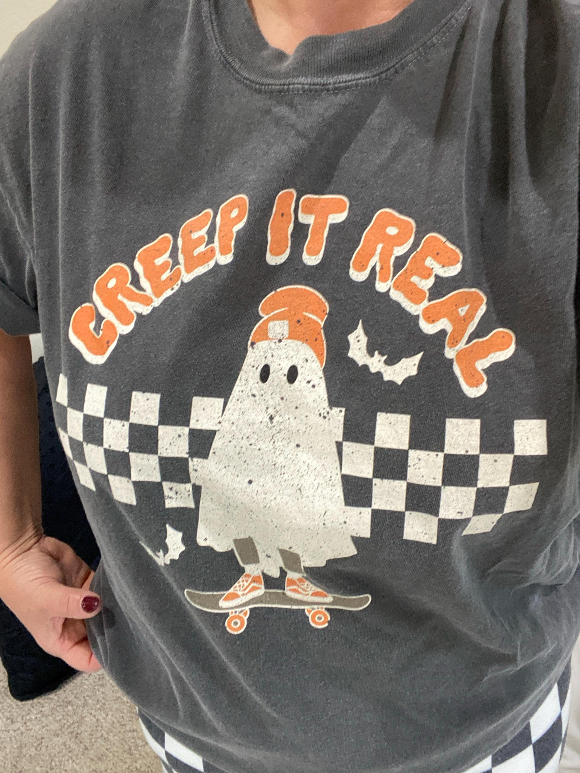 Retro Halloween Comfort Colors shirt, Creep it Real Shirt, Vintage Ghost Halloween Shirt, Witch Shirt, Retro Fall Shirt, Fall Shirt