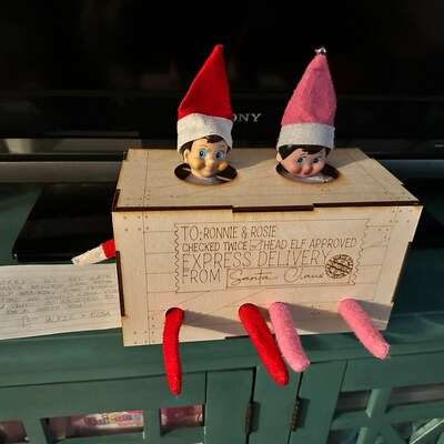 Elf Arrival Crate One or Two Elves - Etsy