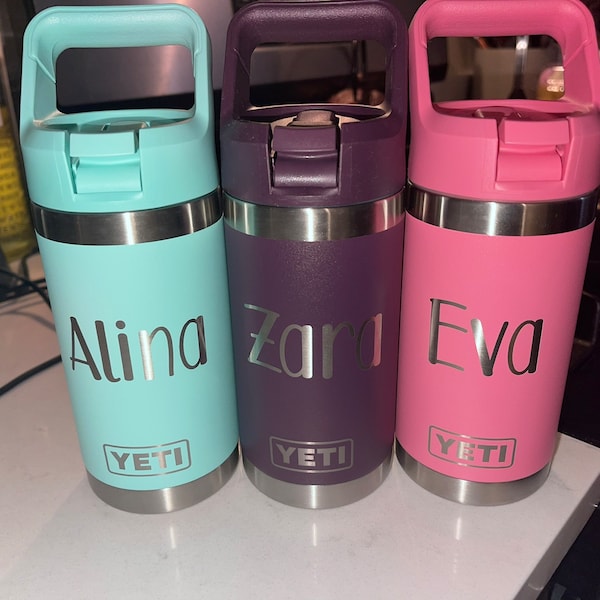 Personalized YETI Kids Rambler | Custom Text / Name Kids Tumbler ...