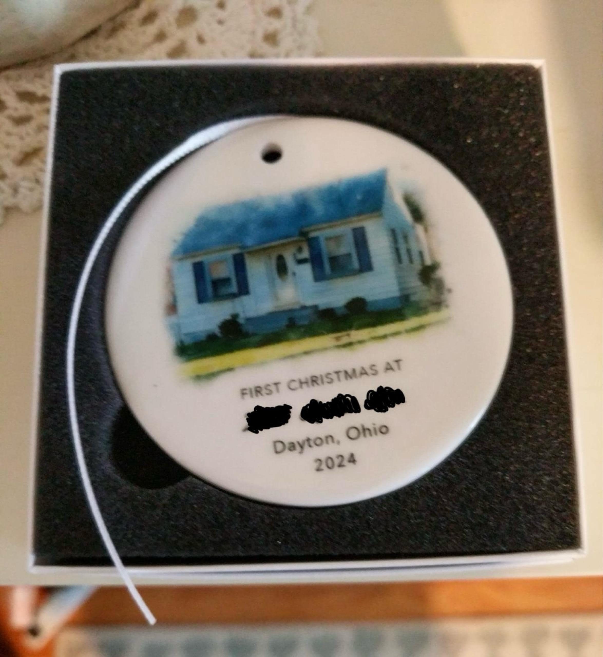 New Home Ornament - Personalized New Home Christmas Ornament - Watercolor Photo Ornament