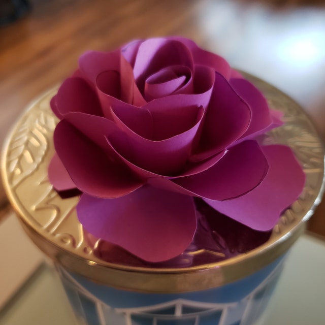 6 Plantillas De Flores De Papel De Tamaño Mini Rosa D